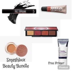 SMASHBOX Beauty Bundle-Mascara, Face Palette, Cheek & Lip Tint, U Eye Corrector
